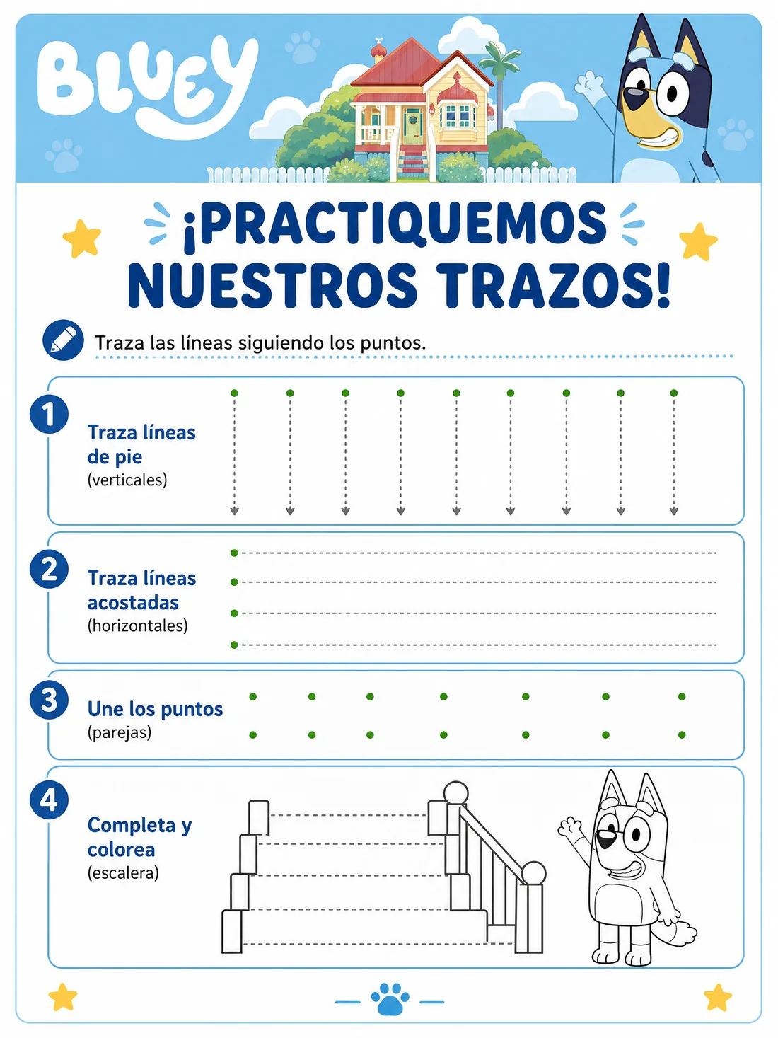 Ficha 1 · Trazos y Control del Lápiz