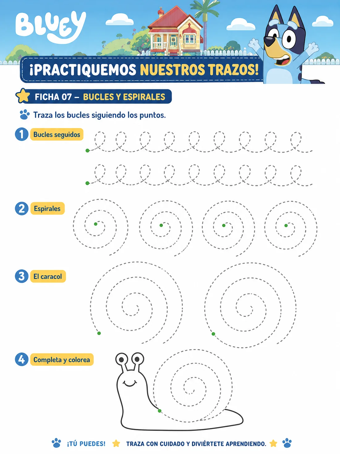 Ficha 7 · Trazos y Control del Lápiz