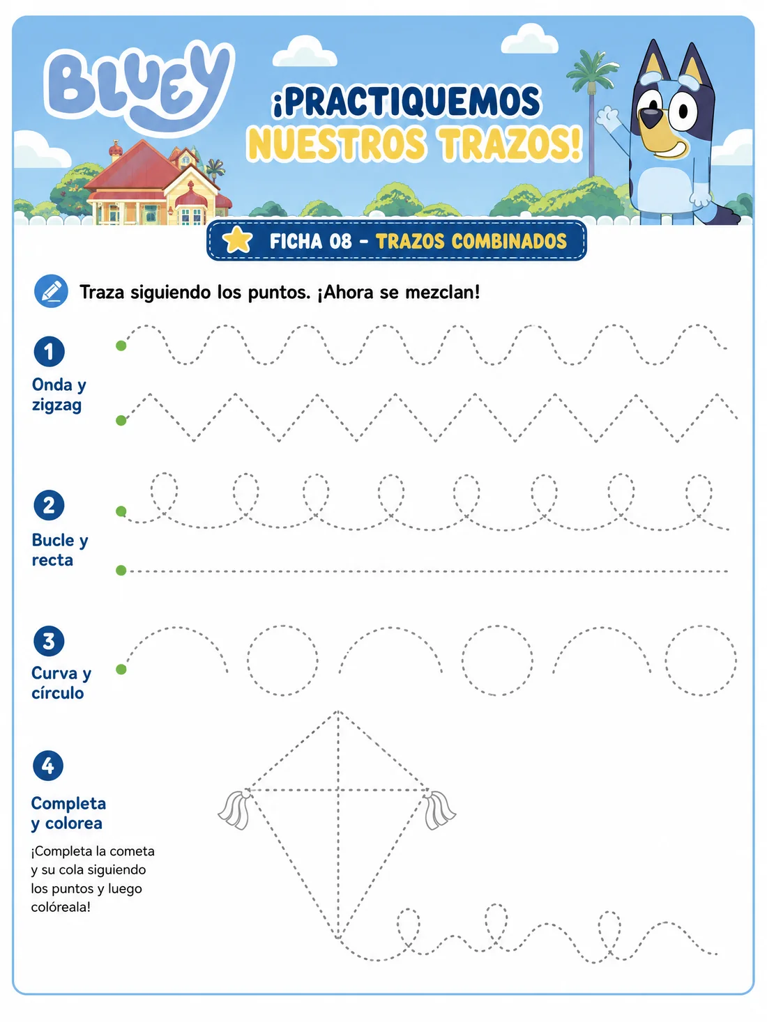 Ficha 8 · Trazos y Control del Lápiz
