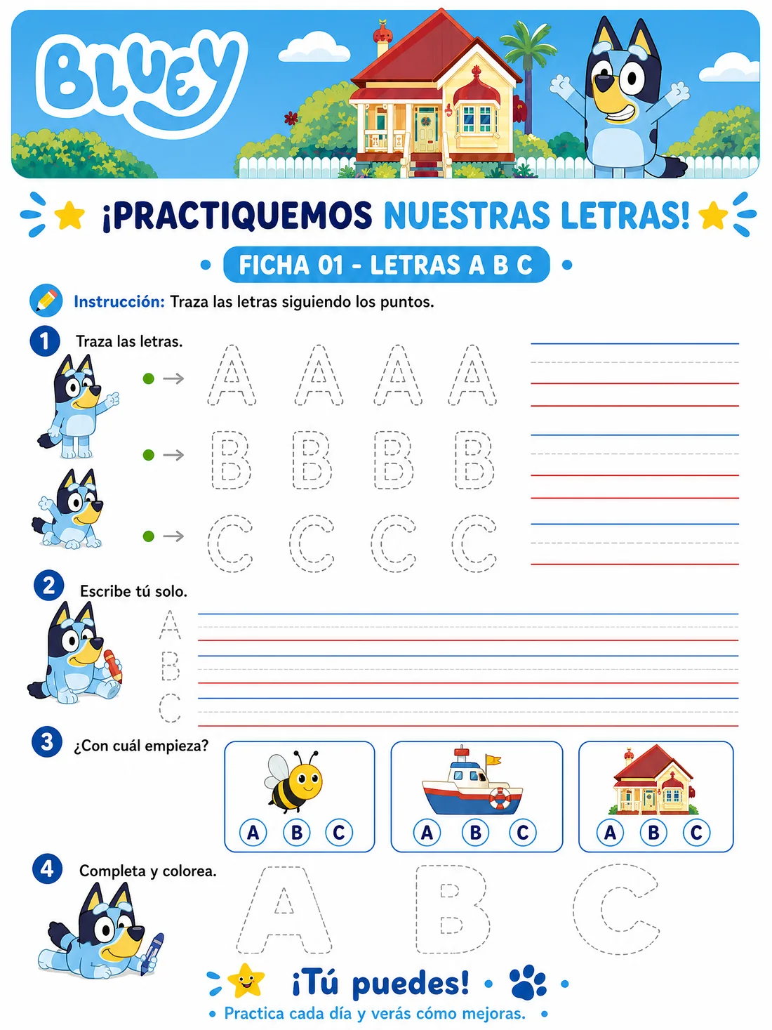 Ficha 1 · Letras Mayúsculas