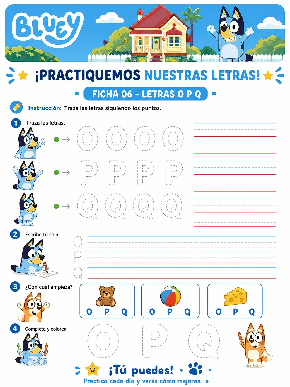 Ficha 6 · Letras Mayúsculas