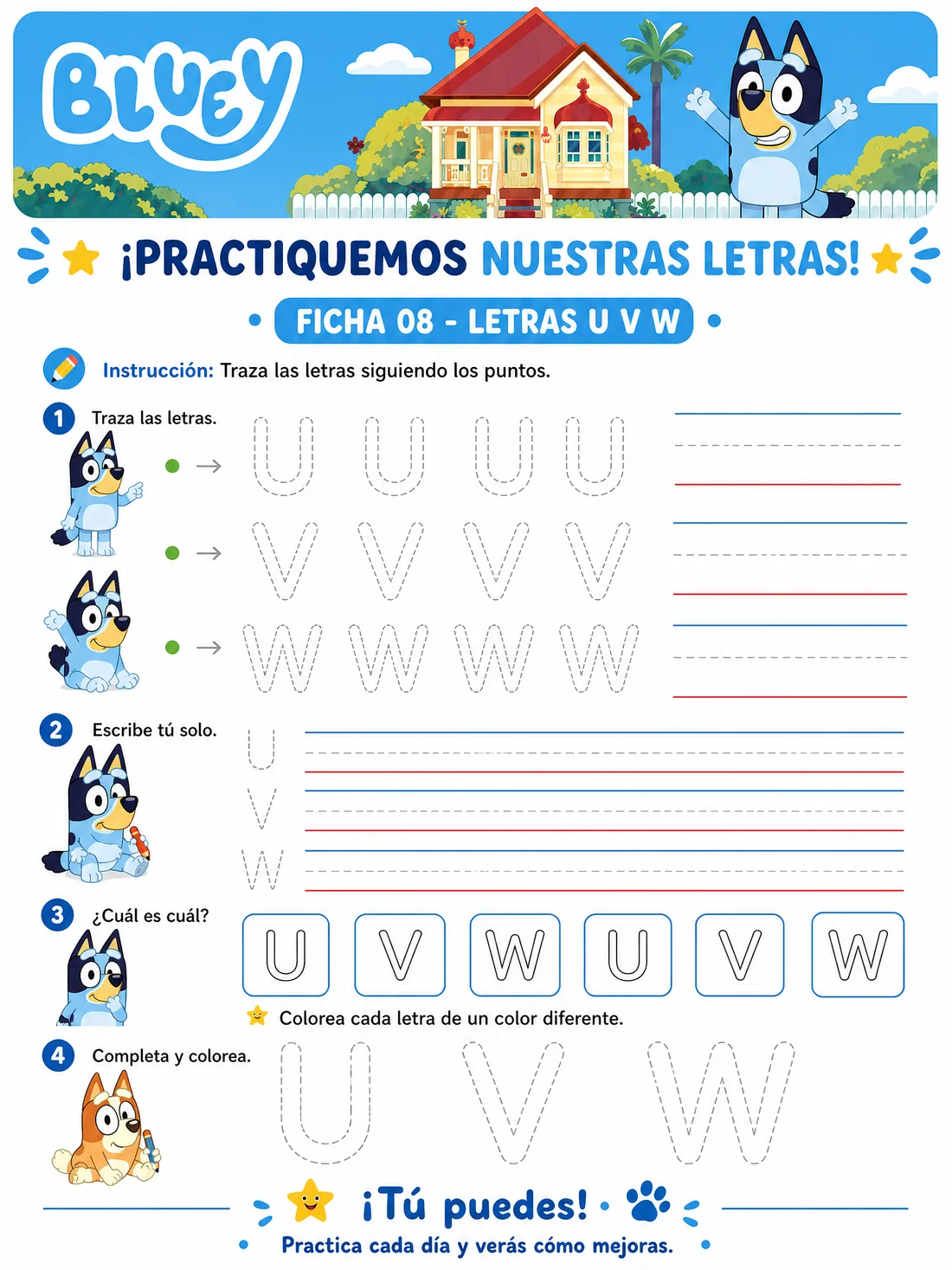 Ficha 8 · Letras Mayúsculas