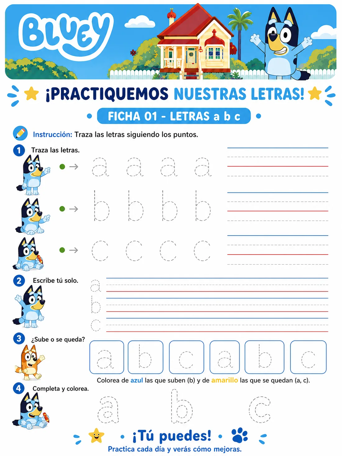 Ficha 1 · Letras Minúsculas