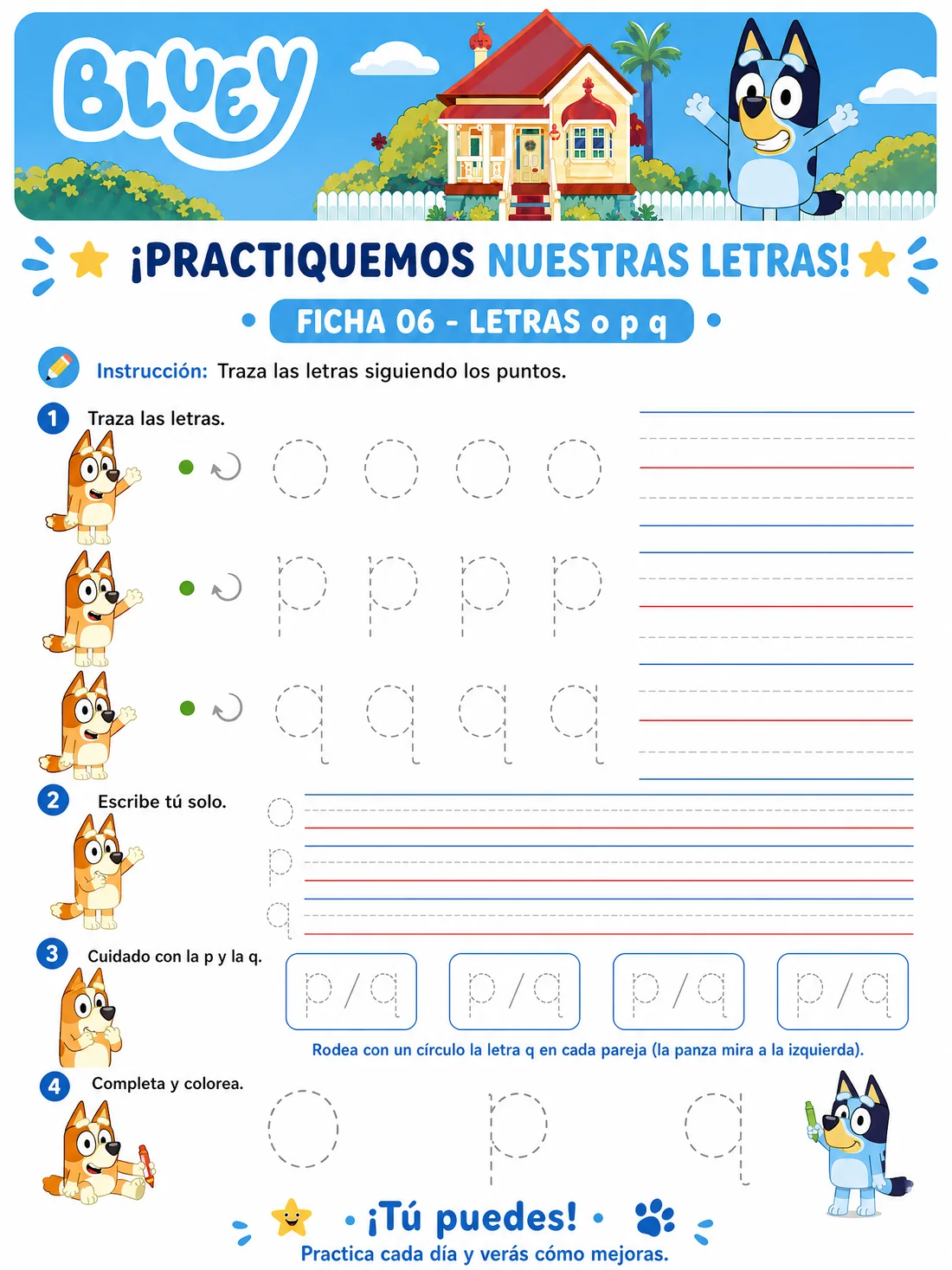 Ficha 6 · Letras Minúsculas