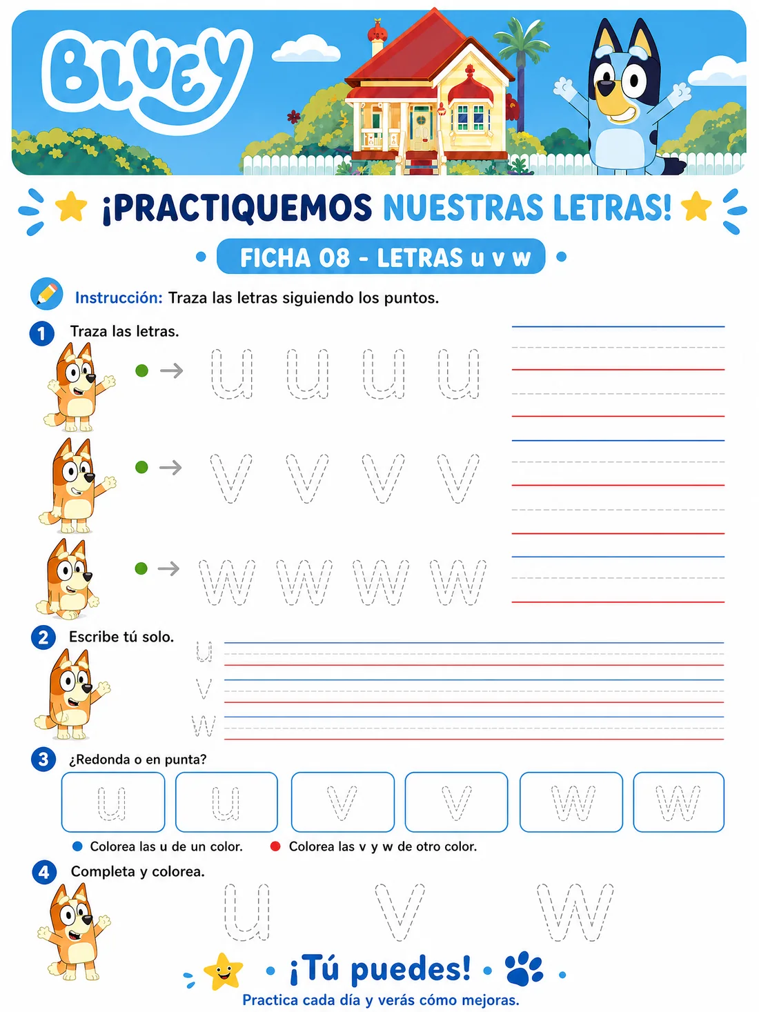 Ficha 8 · Letras Minúsculas