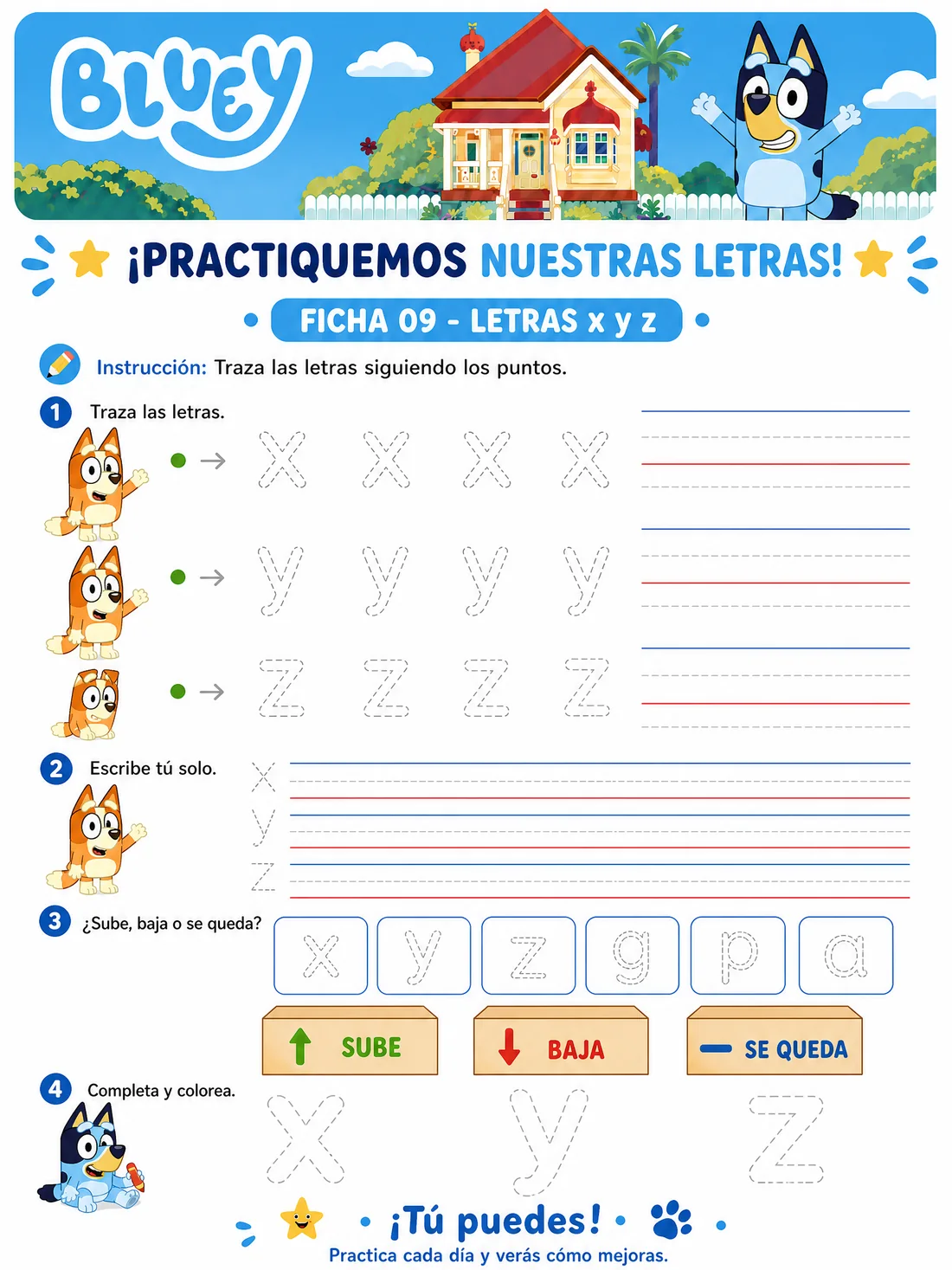 Ficha 9 · Letras Minúsculas