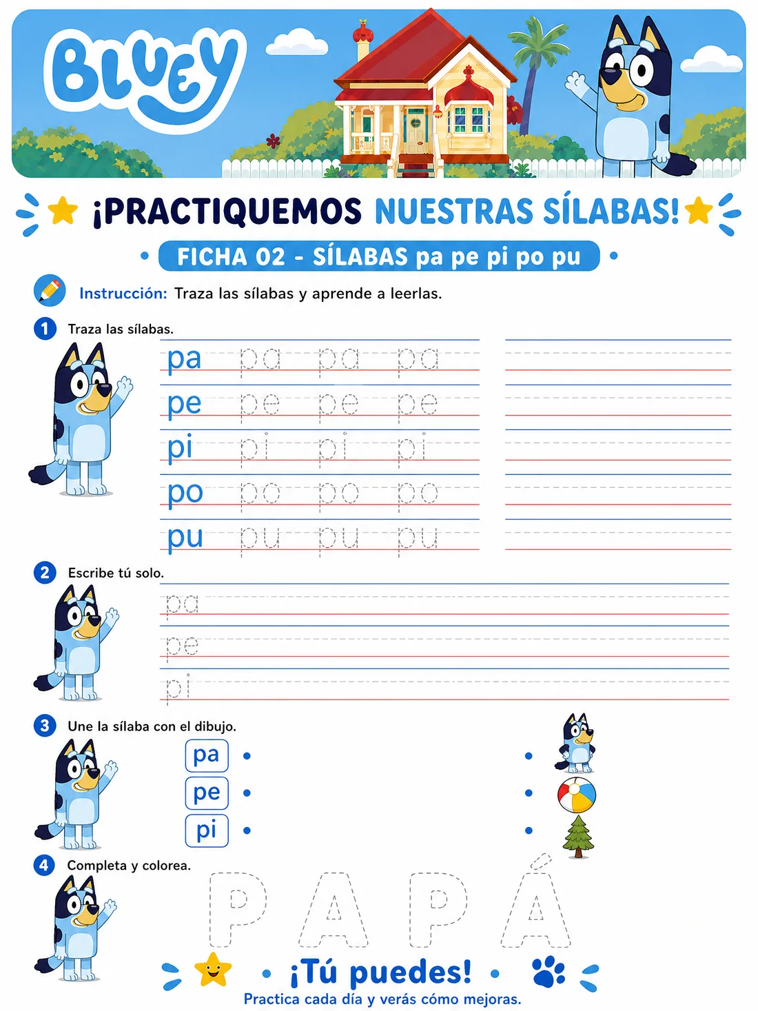 Ficha 2 · Sílabas