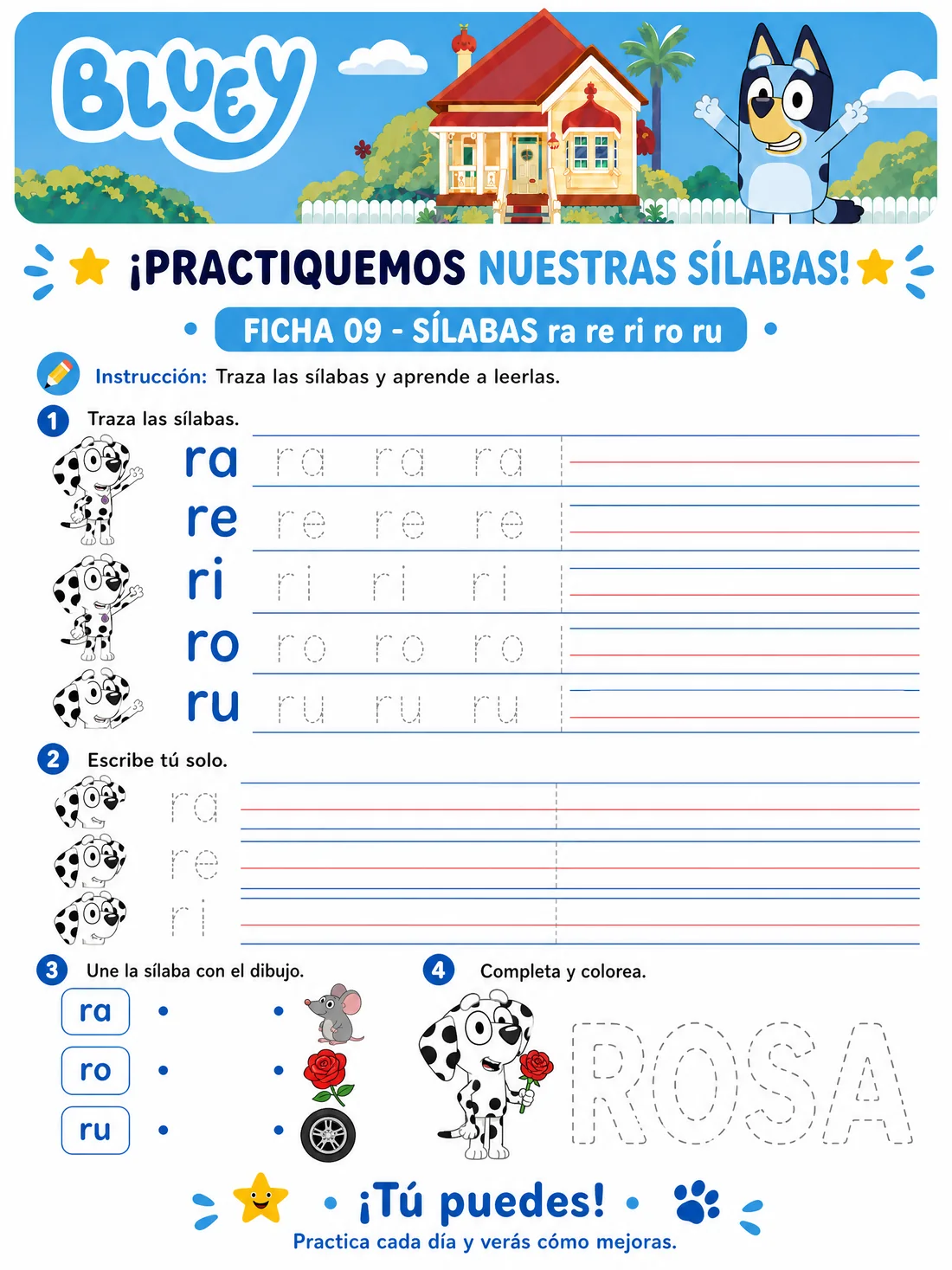 Ficha 9 · Sílabas
